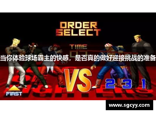 当你体验球场霸主的快感，是否真的做好迎接挑战的准备